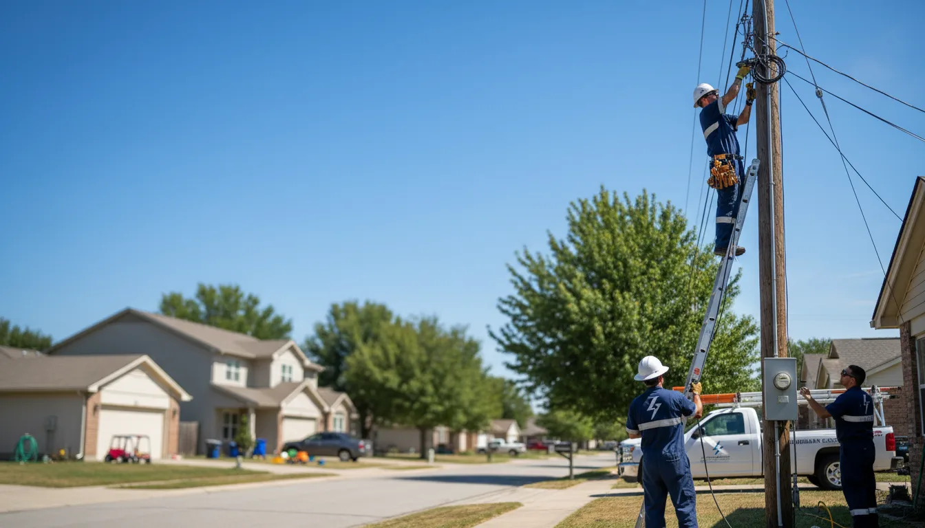 Residential electrician providing installation services in Higgins, TX